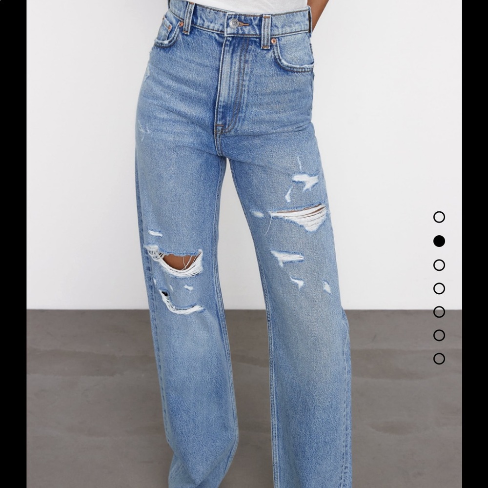 Zara 90s high rise full length jeans